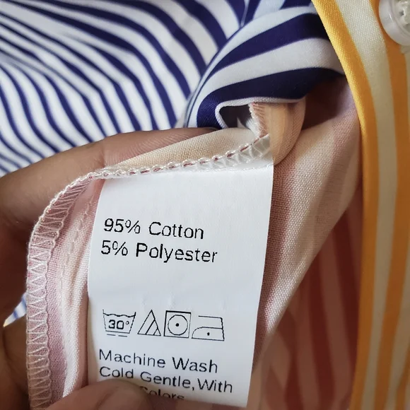 Shein Colorblock Striped Button Down Shirt - Picture 5 of 10